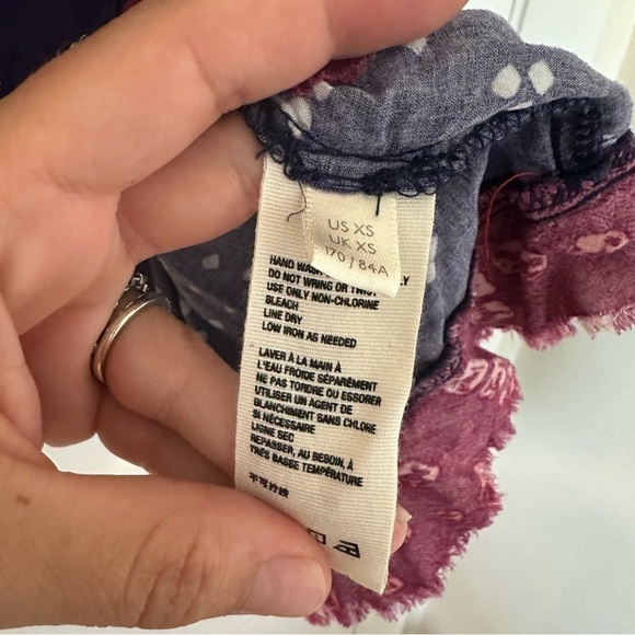 Free People Boho Shibori Patchwork Printed Long Sleeve Dress - Picture 7 of 8